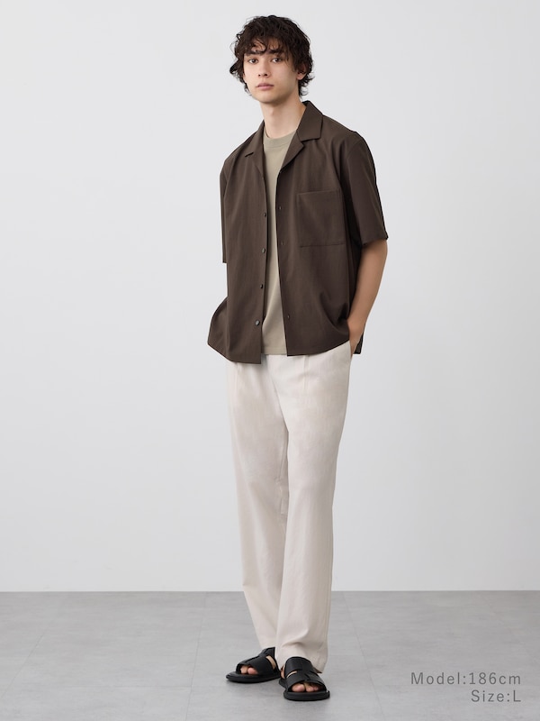 【丈長め】プレシャスドライワンタックテーパードパンツ