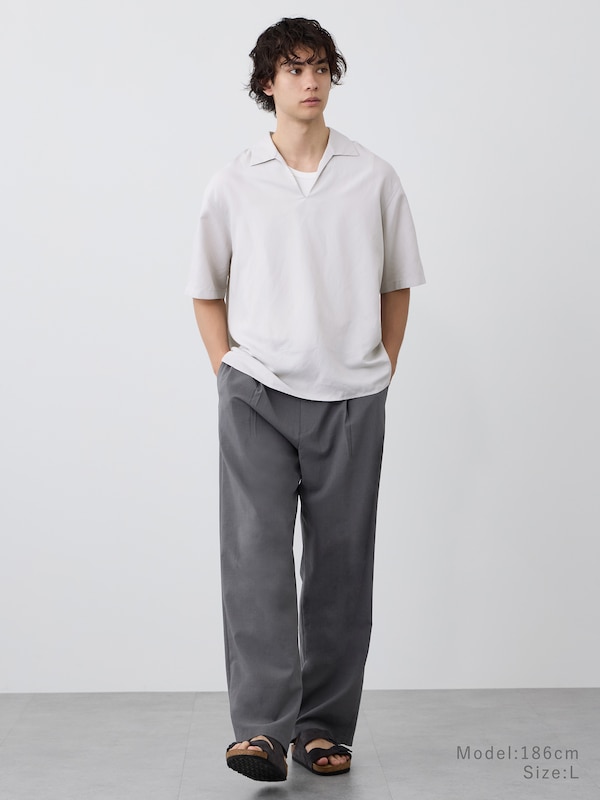 【丈長め】プレシャスドライワイドパンツ