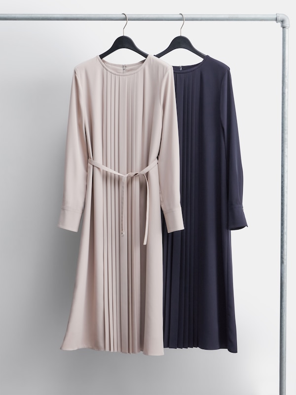 【ヒットアイテム】ジョーゼットプリーツワンピース