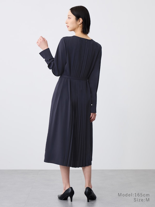 【ヒットアイテム】ジョーゼットプリーツワンピース