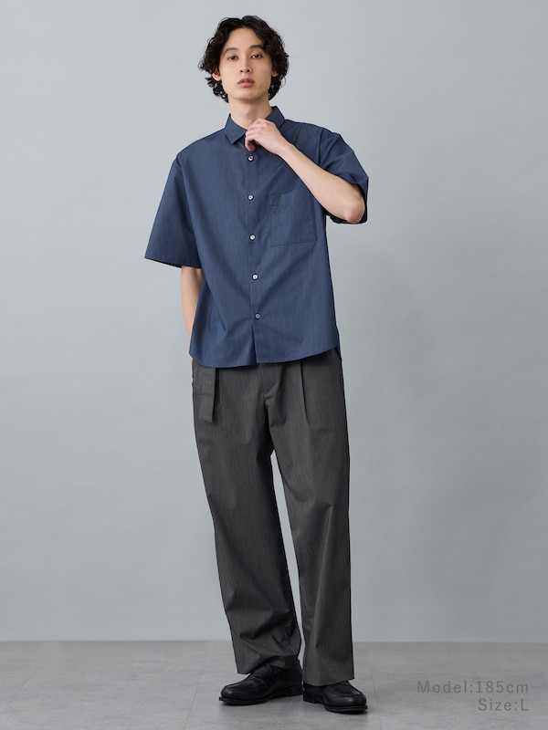 シャンブレーレギュラーカラーシャツ