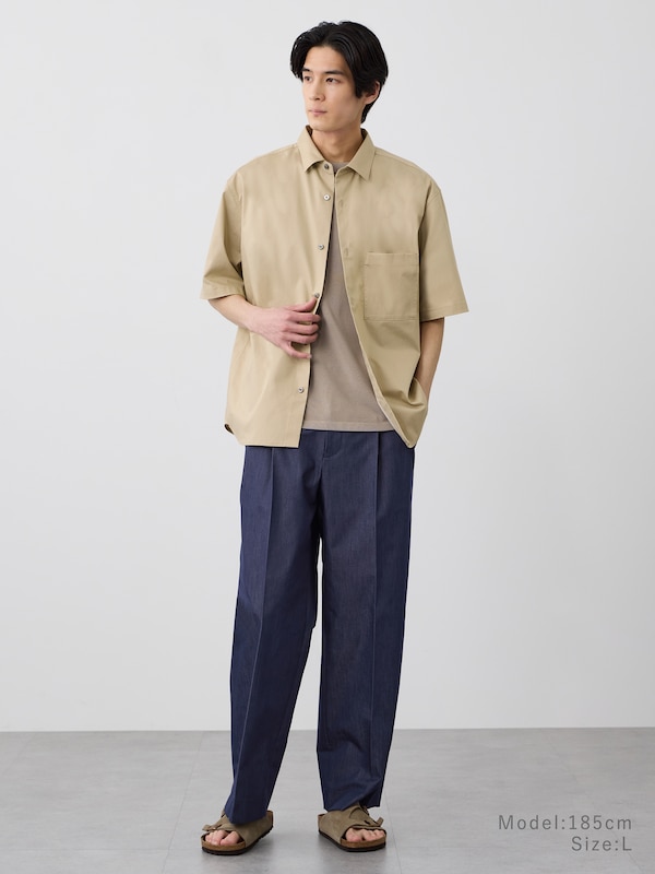 シャンブレーレギュラーカラーシャツ