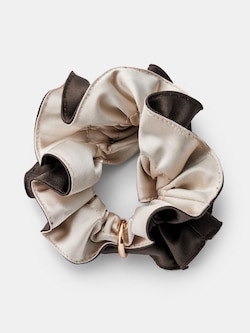 サテンバイカラーシュシュ