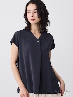 ジョーゼットメタルパーツブラウス