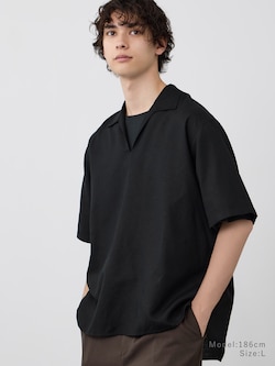 リネンブレンドスキッパーシャツ