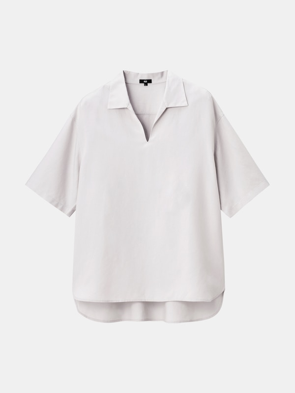 リネンブレンドスキッパーシャツ