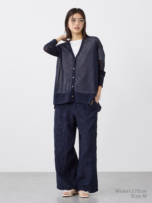 【トレンドのシアー】シアージャカードイージーパンツ