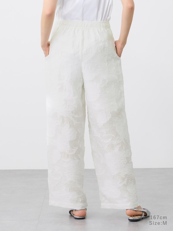【トレンドのシアー】シアージャカードイージーパンツ