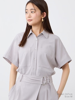 シャンブレーダブルポケットシャツ