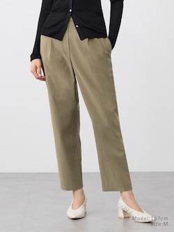 ハイストレッチリネンイージーテーパードパンツ