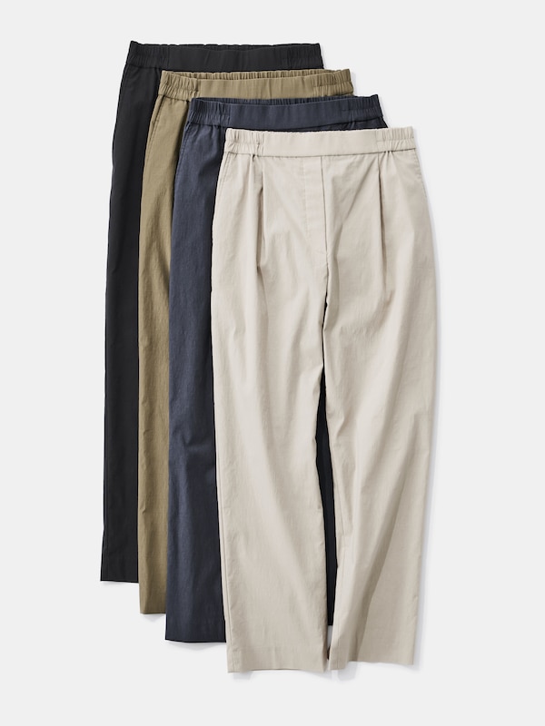 【お店で売れてます】ハイストレッチリネンイージーテーパードパンツ