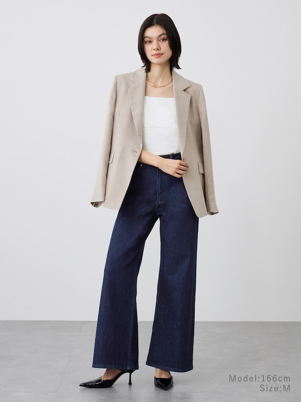 サテンキリカエキャミソール