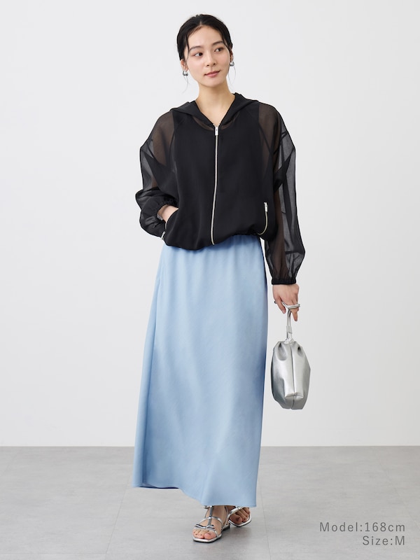 【  トレンドのシアー】シアーオーガンジーパーカ