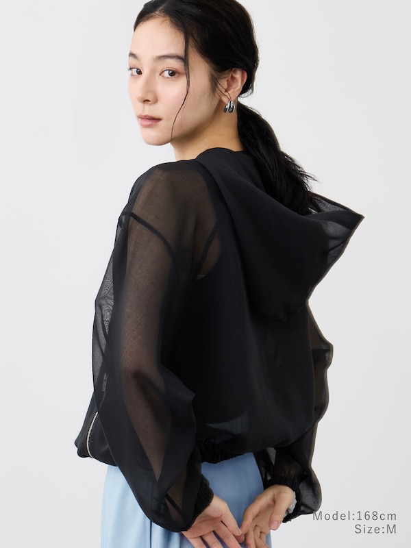 【トレンドのシアー】シアーオーガンジーパーカ