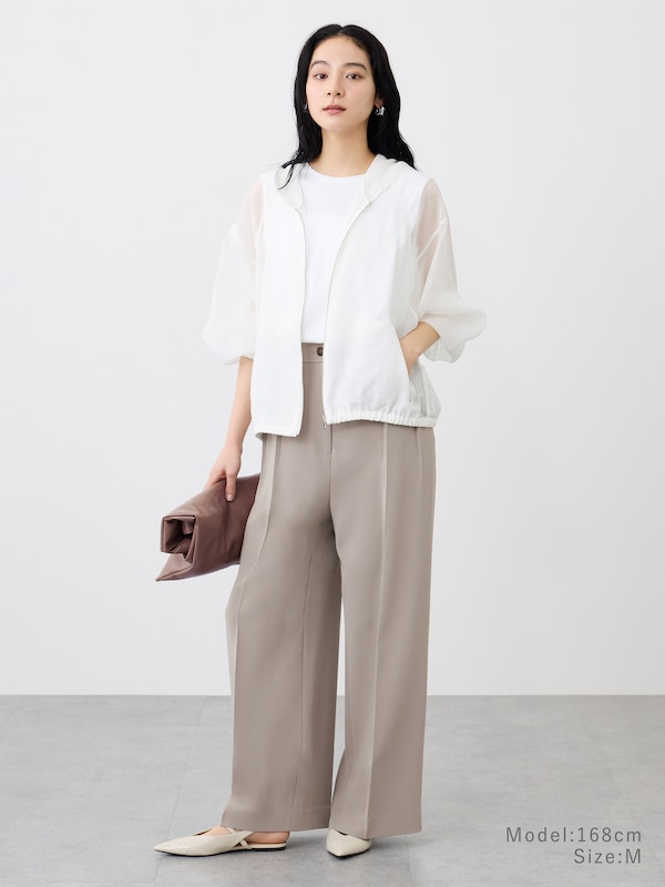 【トレンドのシアー】シアーオーガンジーパーカ