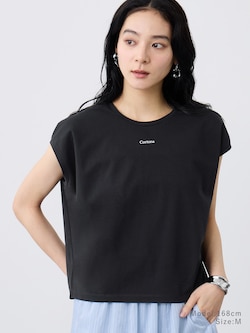 ロゴプリントタックTシャツ