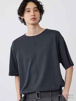 コットンブレンドスムースリラックスフィットTシャツ