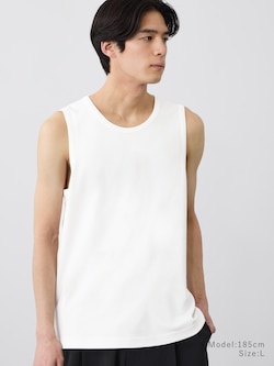 コットンブレンドスムースタンクトップ