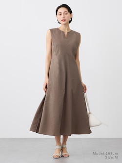 ハイストレッチナイロンフレアワンピース