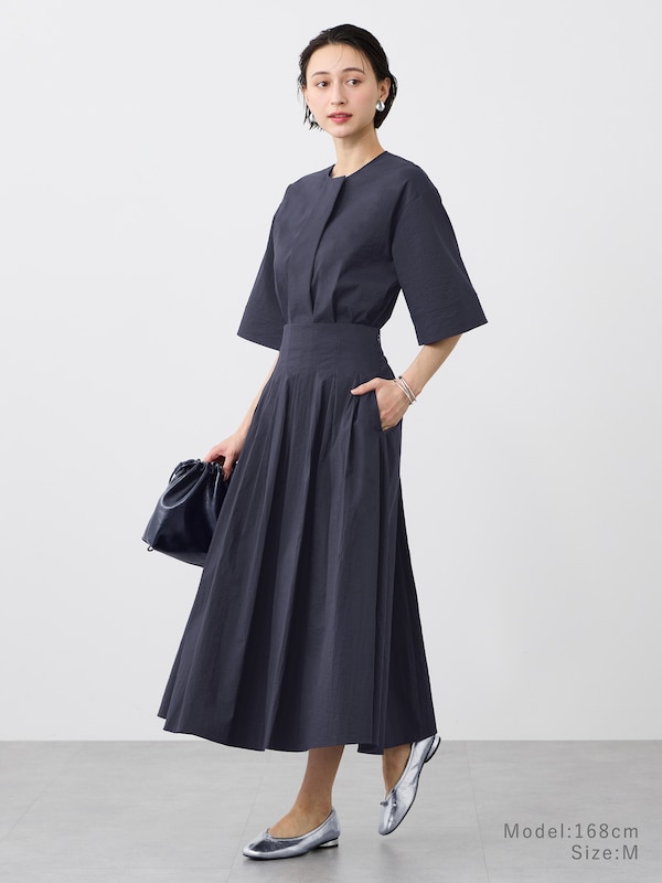 ハイストレッチナイロンフレアスカート