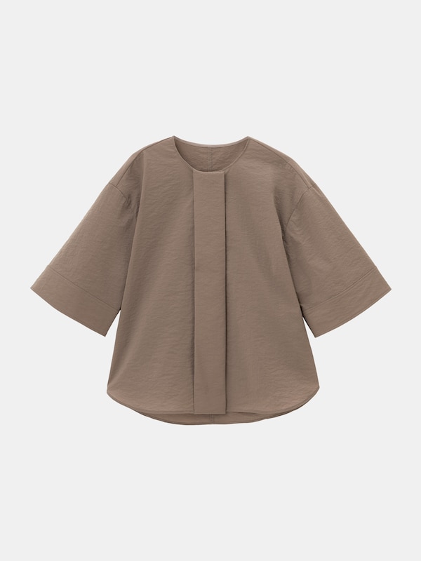 ハイストレッチナイロンワイドスリーブブラウス