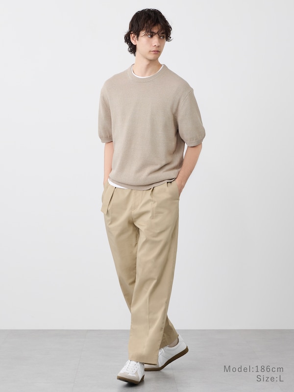 ペーパーブレンドニットTシャツ