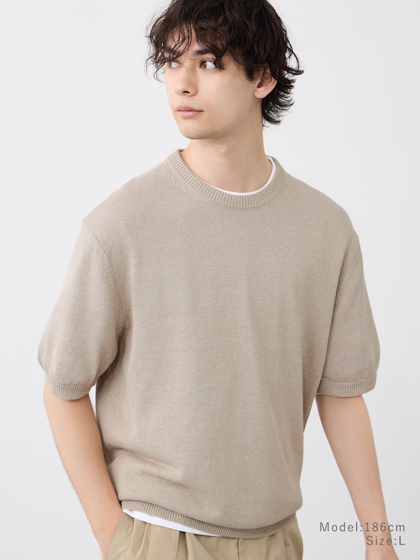 ペーパーブレンドニットTシャツ