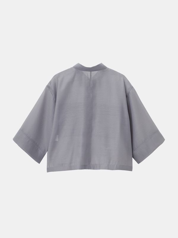 シアーダブルポケットクロップドシャツ