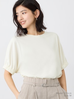 シャーリングリブリラックスTシャツ