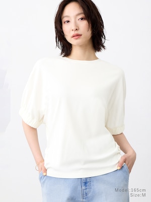 シャーリングリブリラックスTシャツ