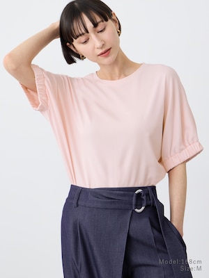 シャーリング リブリラックスTシャツ