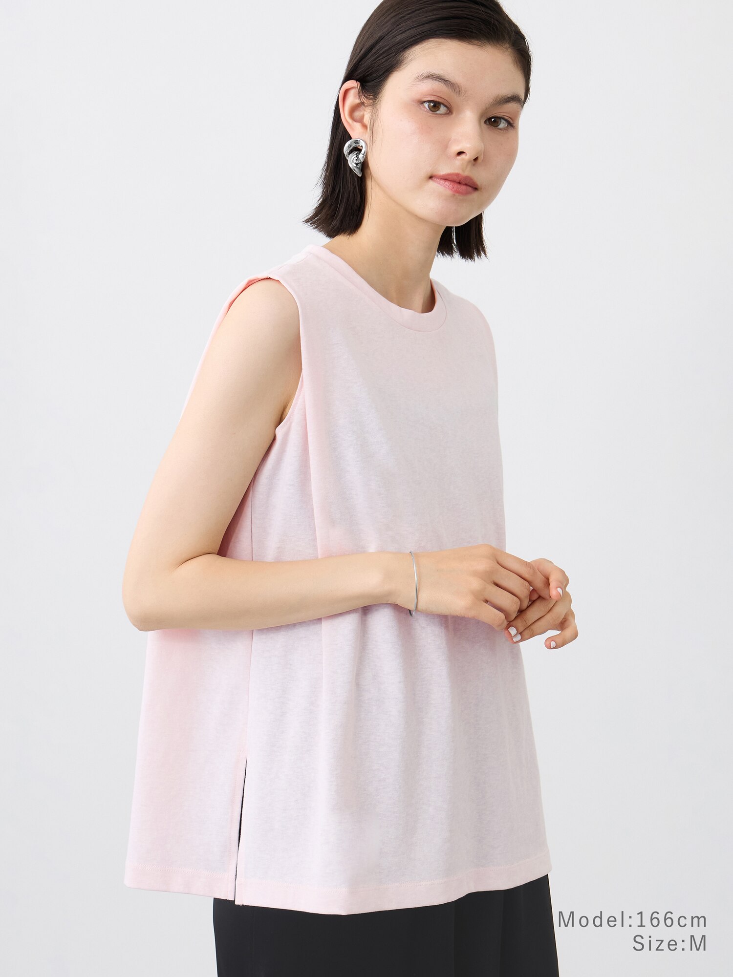 Y9900.02*プラステ☆Tシャツ☆チュニック☆2点☆グレー☆ピンク☆M☆半袖 PLST - Y9900.02*プラステ☆Tシャツ☆チュニック☆2点☆グレー☆ピンク