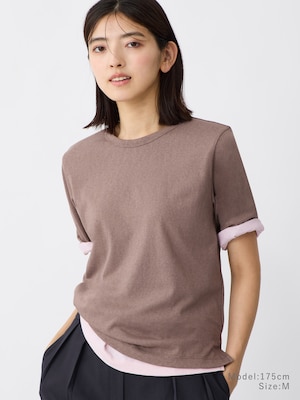 スラブタッチジャージークルーネックTシャツ