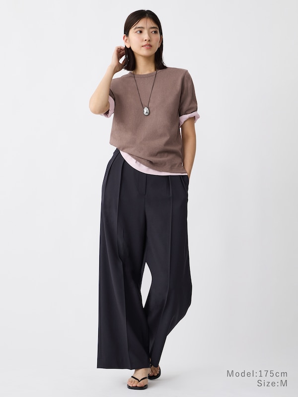 スラブタッチジャージークルーネックTシャツ
