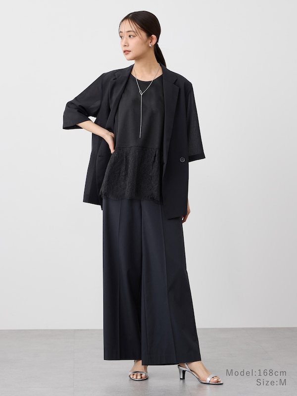 【6/9(火)再入荷】レースヘムノースリーブプルオーバー