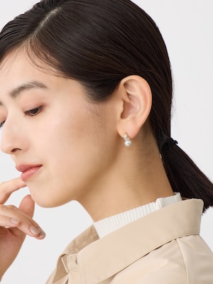 フェイクパールピアス