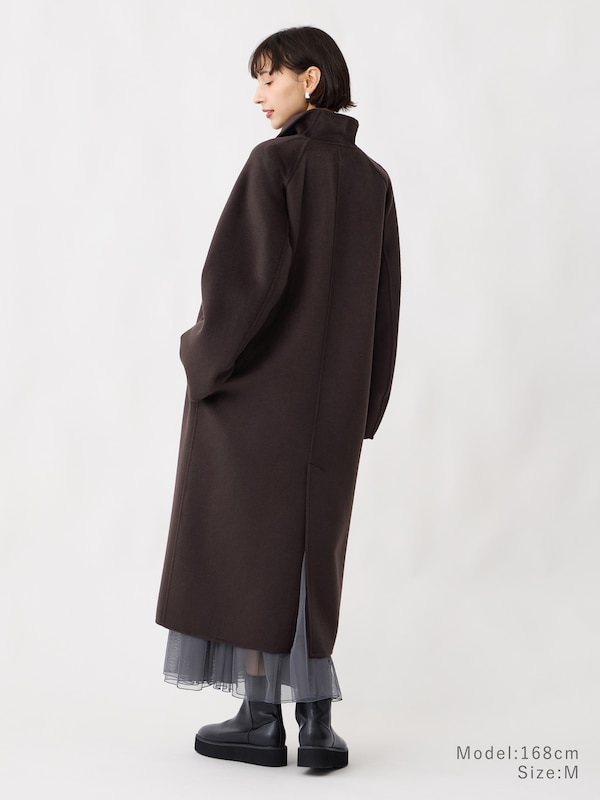 ウールリバー2WAYネックロングコート