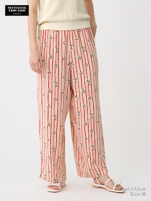 レーヨンプリントロングパンツ