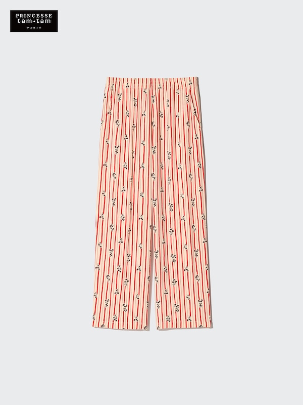 レーヨンプリントロングパンツ