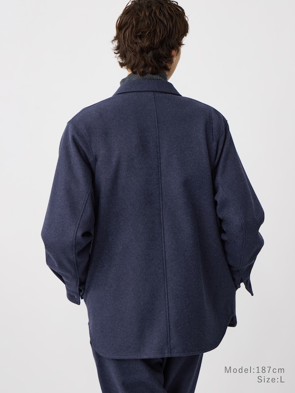プレシャスニットメルトンシャツブルゾン