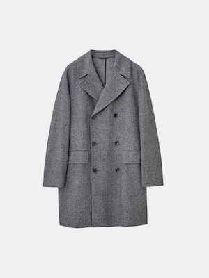 プレシャスニットメルトンダブルブレストコート