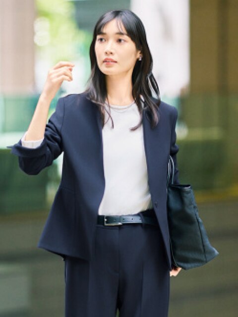 トリアセブレンドペプラムジャケット